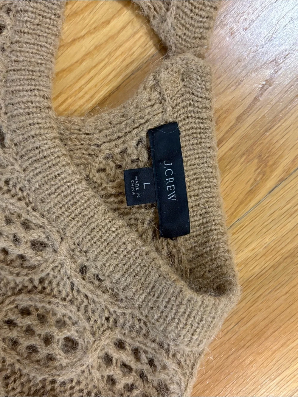 J. Crew Women’s Cable Knit Crewneck Sweater - Beige/Taupe